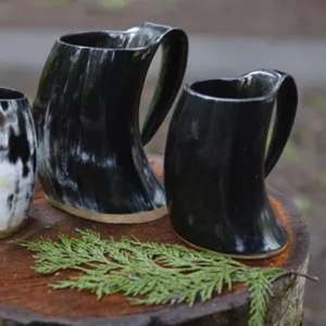 Jarra de Cuerno Vikinga de Alta Calidad, Hecha a Mano con Cuerno Natural de Búfalo, para Cerveza, Estilo Medieval, Precio de Venta para Exportación - Product Image 4