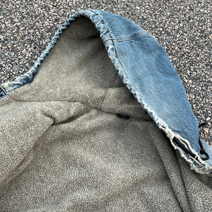 Sweat à capuche en polaire de haute qualité pour hommes, fermeture éclair en jean, sweat-shirt décontracté, vestes en jean pour hommes, poids lourd - Product Image 3