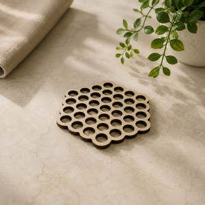Celtic Knot Laser Cut Solid Wood Coaster Handcrafted Heat Resistant Drink Mat Rustic <b>Table</b> <b>Protector</b> Coffee Tea Glass Holder - Product Image 4