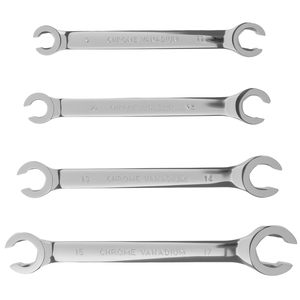 Chrome Vanadium Flare Nut <b>Spanner</b> Set | Double <b>Open</b> <b>End</b> Line Wrench for Brake & Fuel Line Fittings, 6x8 - 13x15 available sizes - Product Image 1