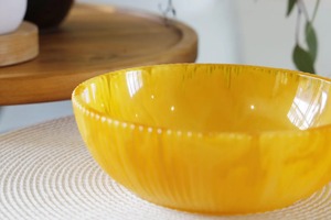 Grand bol en résine à nervures pour salades de fruits, décoration de table, cadeaux d'anniversaire et de Noël - Product Image 6
