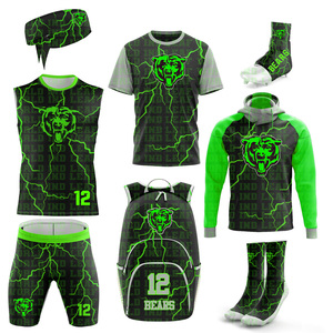 Maillot de football américain 7v7 personnalisé Pure Youth, sublimation intégrale, respirant, compression, col en V, streetwear d'hiver, motif tête de mort - Product Image 1
