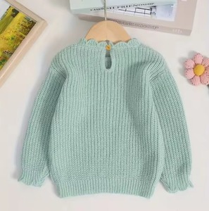 Pull en tricot doux et confortable pour filles, design tendance, décontracté pour le printemps, 100% coton, à capuche - Product Image 3