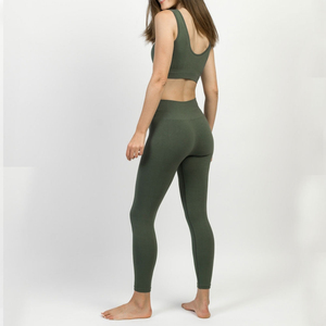 กางเกงเลกกิ้งออกกำลังกายสำหรับผู้หญิง ระบายอากาศได้ดี ยืดหยุ่นได้ เอวสูง - Product Image 1