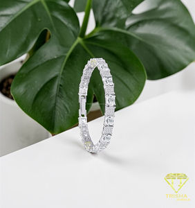 Pulsera de tenis con diamantes de moissanita Iced Out, plata de ley 925 con baño de rodio, joyería llamativa estilo Hip Hop de Trisha Jewels - Product Image 4