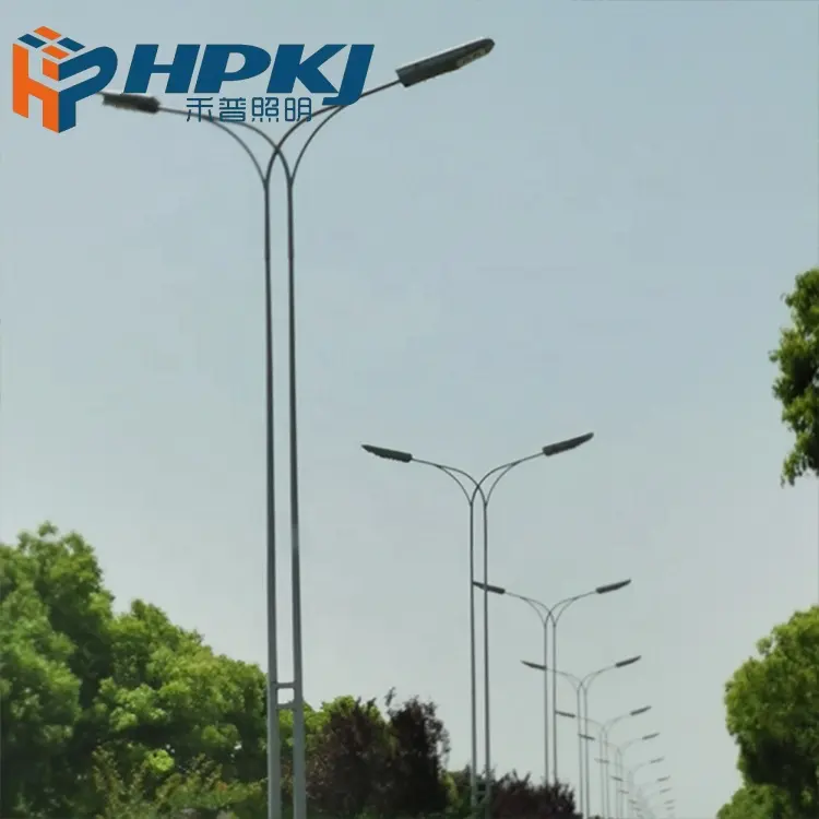 Hepu sıcak daldırma galvanizli sekizgen sokak çelik aydınlatma direkleri yüksek kalite ve ucuz fiyat ışık direği 10M 15M 20M güneş sokak l