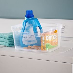 Confezione da 6 contenitori grandi in plastica trasparente con apertura frontale per un facile accesso e stoccaggio - Product Image 5