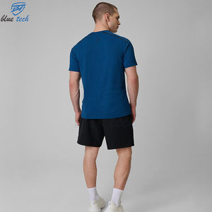 Wholesale Mens Solid Plus Size Fitness Tank Top Shorts Set Lightweight Quick Dry Sleeveless Front Gym Sportswear Training - Product Image 3