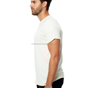 T-shirt uni en coton 100% à col rond, épaule droite, impression de logo personnalisé, t-shirt personnalisé pour homme, créez votre propre logo - Product Image 3