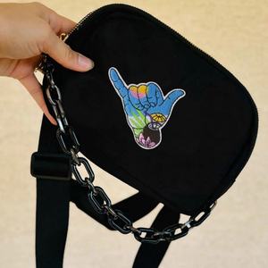 Écusson brodé personnalisé thermocollant ou à coudre pour uniforme, en tissu non tissé écologique, forme cœur ou fleur, en chenille, pour vêtements, faible MOQ - Product Image 3