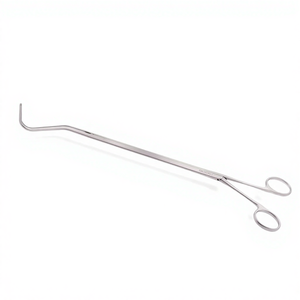 FIDA VATS Harken # Pinza manual de acero inoxidable de 95 mm, totalmente curvada, mandíbulas DeBakey atraumáticas 1x2, eje de 10 mm, longitud de trabajo de 25 cm - Product Image 1