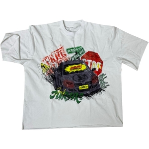 Camiseta Corta Unisex Vintage de Corte Holgado, 100% Algodón Grueso, con Estampado Gráfico Personalizado - Product Image 2