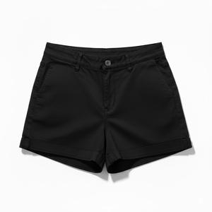 Women's Solid Custom Colours Shorts Breathable Eco-Friendly Quick Dry High-Waist Elastic Closure Skinny Fit 100% Cotton High - Product Image 4