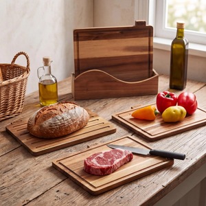 Tabla de cortar de bambú con ranura para jugos, para carne y frutas - Product Image 6