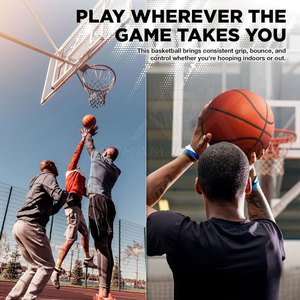 Ballon de basket-ball d'entraînement durable avec une forte adhérence et une construction robuste, adapté à une utilisation en intérieur et en extérieur - Product Image 5