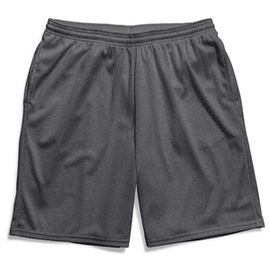กางเกงกีฬาขาสั้นผู้ชายพิมพ์ลายเปลวไฟสีน้ำเงิน แห้งเร็ว มีเชือกผูกเอว ความยาวปานกลาง ผ้าตาข่าย - Product Image 2