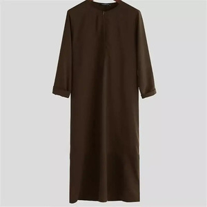 <b>Men</b> Juba Long Modest Islamic Robe Traditional Muslim Clothing Comfortable Loose Fit Breathable Fabric - Product Image 3
