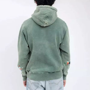 Sudadera con capucha oversize en blanco, con lavado a la piedra, personalizada, con lavado ácido, estilo vintage, con logo serigrafiado, unisex - Product Image 3