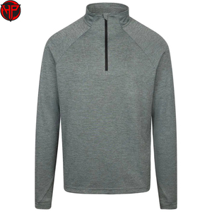 Custom Activewear Slim Fit 1/4 Quarter Zip Jogging Top <b>Men</b> Workout <b>Shirt</b> Sports Gym Long Sleeve <b>Compression</b> <b>Shirts</b> - Product Image 6