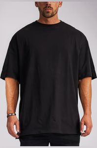 T-shirt ample pour homme, coupe oversize, couleur unie, tricot épais, pull-over, style urbain, mode streetwear. - Product Image 3