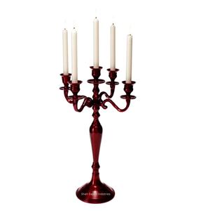 เชิงเทียนอลูมิเนียมขนาด5เทเปอร์สำหรับงานแต่งงานโต๊ะรับประทานอาหาร - Product Image 1