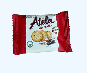 HALAL ISO ATELA Craquelins Croustillants au Sésame 228G Boîte de Sachet Salé au Goût Doux Emballage Produit FMCG Vietnam Goût Délicieux - Product Image 4