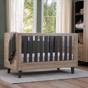 Berceau pour bébé en bois de style européen multifonctionnel, design à côtés rabattables, finition non toxique 2102426 - Product Image 6