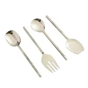 Luxury Finish Metal Spoon And Fork Set Cutlery Set Stainless <b>Flatware</b> For Banquet Restaurant Service - Product Image 3