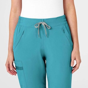 Womens Teal Casual <b>Cargo</b> <b>Pants</b> Drawstring Waist Ankle Length Jogger Breathable Summer Trousers - Product Image 3