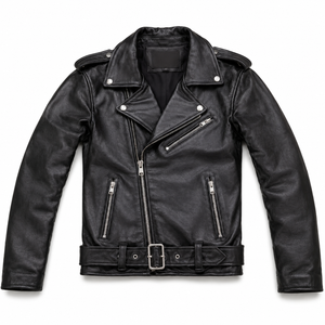 Custom Genuine Leather Biker <b>Motorcycle</b> Racing <b>Jacket</b> OEM ODM Manufacturer Wholesale Men Breathable Windproof Durable - Product Image 1