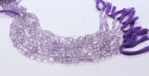 AAA Natural Pink <b>Amethyst</b> Faceted Uneven Nugget Shape Beads 6-7 MM Pink <b>Amethyst</b> Laser Cut Tumble Nugget Beads 9 Inch Jewelry - Product Image 4