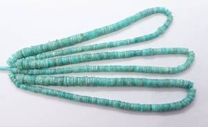 Perles Heishi en Amazonite Naturelle AAA 7-8MM, Perles Heishi en Amazonite de 16 Pouces, Perles Roue en Amazonite pour la Fabrication de Bijoux - Product Image 3