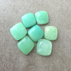 Natural Chrysoprase Green Square <b>Cushion</b> Cut AAA Grade Flat Back Calibrated Loose Gemstone - Product Image 3