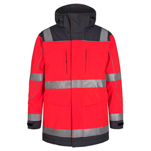 High Vis Construction <b>Workwear</b> Clothing Engineers Jackets Outdoor Use Reflective Safety <b>Winter</b> Waterproof Jackets for Worker - Product Image 5
