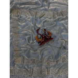 Robe de soirée de créateur Saree avec de magnifiques travaux de diamants Jarkhan - Product Image 5