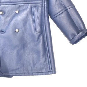<b>Men's</b> Premium Leather <b>Shearling</b> <b>Jacket</b> Genuine Fur Winter Aviator Coat Warm Comfortable Biker Fashion Outerwear Collection - Product Image 4