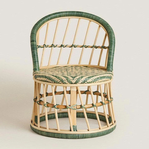 Handicraft Kids <b>Table</b> and Chairs Rattan for Nursery Playroom Wicker Seat Natural Lightweight Baby Kids Rattan Chair from Vietnam - Product Image 5
