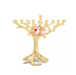 Chandelier en aluminium métallique pour Hanouka, best-seller, chandelier à branches pour centres de table - Product Image 1