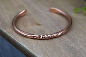 Stylish Copper <b>Bracelet</b> For Yoga Meditation And Holistic Healing Lifestyle With Adjustable Handmade Open Cuff Design - Product Image 3