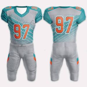 Custom Sublimated American Football Uniform Lightweight Breathable Jersey Pants Set for Men Youth Teams Wholesale Football Sets - Product Image 5