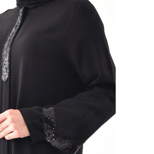 Abaya ample avec ceinture, tenue musulmane de luxe, abaya de créateur de haute qualité, vente en gros, design pakistanais, exportateur, robe pas chère - Product Image 6