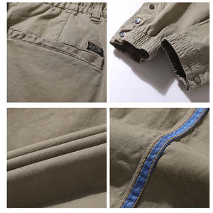 Pantalones de Invierno para Hombre, Talla Grande, Estilo Cargo, Cómodos, con Múltiples Bolsillos, de Poliéster/Algodón, con Puños Largos, OEM - Product Image 4