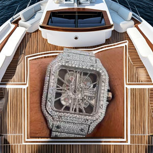 Reloj de Acero con Incrustaciones de Moissanita - Movimiento Esqueleto - Pasa el Test de Diamantes VVS - Product Image 2