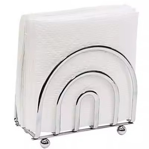 Stylish Modern Indoor Metal Napkin Stand Organizer for Dining Table <b>Kitchen</b> Free Standing Tissue Stand for Home Office - Product Image 2