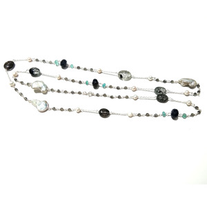 Collar Bohemio de Cuarzo Rutilado Natural con Cuentas, Plata de Ley 925, Joyería Artesanal con Piedras Preciosas, Certificado por Terceros, Regalo para - Product Image 2