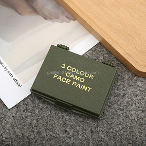Camo Cream Woodland <span class=keywords><strong>Camouflage</strong></span> Green Face Paint Set <span class=keywords><strong>Kit</strong></span> de <span class=keywords><strong>peinture</strong></span> corporelle lavable pour la chasse à Halloween et rester caché - Product Image 3