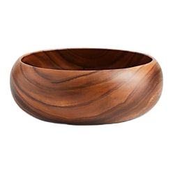Premium Handcrafted Wooden Serving Bowl <b>Solid</b> <b>Wood</b> <b>Round</b> Platter for USA Europe <b>Dining</b> <b>Table</b> Home Decor - Product Image 4