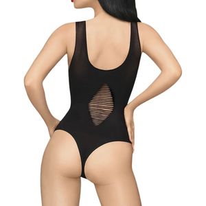 Women's Black Hollow Out Bodysuit With Cutout Design Sexy Lingerie One Piece Shapewear - Product Image 2