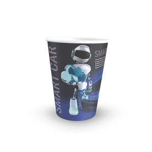 Gobelets à café jetables en papier de qualité alimentaire recyclable à paroi simple Riiqi avec logo personnalisé imprimé, 8 à 22 oz, couvercles en PE, pour thé au lait à emporter - Product Image 5