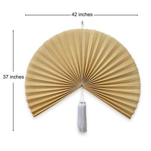 Hot Trend Bamboo <b>Wall</b> Fan <b>Hanging</b> – Large Handmade Natural <b>Boho</b> Vintage <b>Wall</b> Decor - Product Image 2